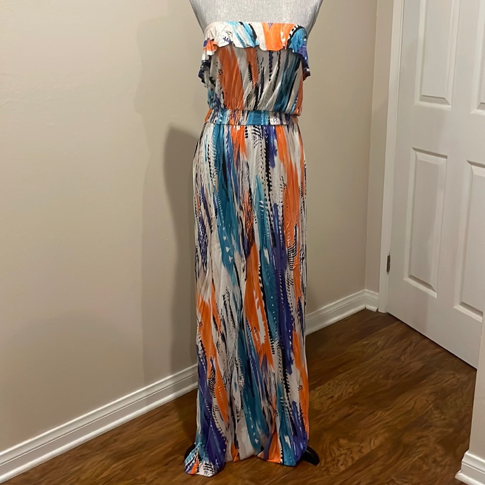 Guess Strapless Medium Maxi Dress